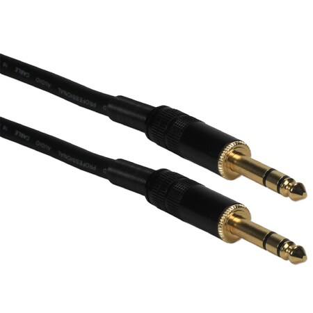Qvs QVS TRSP-25 25 ft. Premium 0.25 TRS Male to Male Balanced Shielded Audio Cable TRSP-25